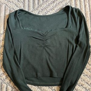 SHEIN green laced long sleeve